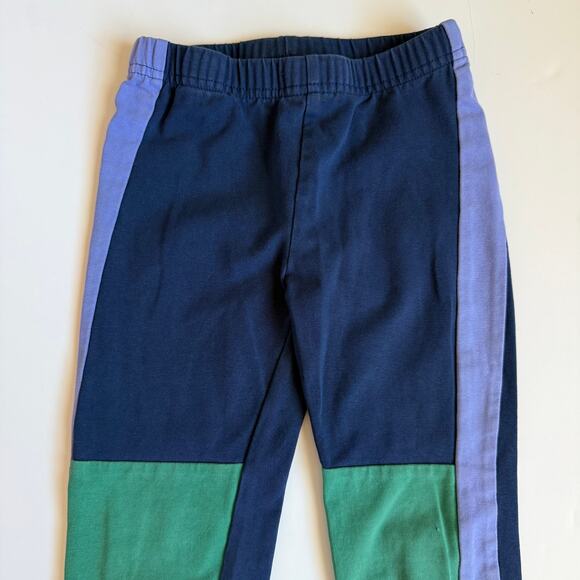 Hanna Andersson Colorblock Leggings Navy Girls 100cm US 4 - Picture 4 of 7